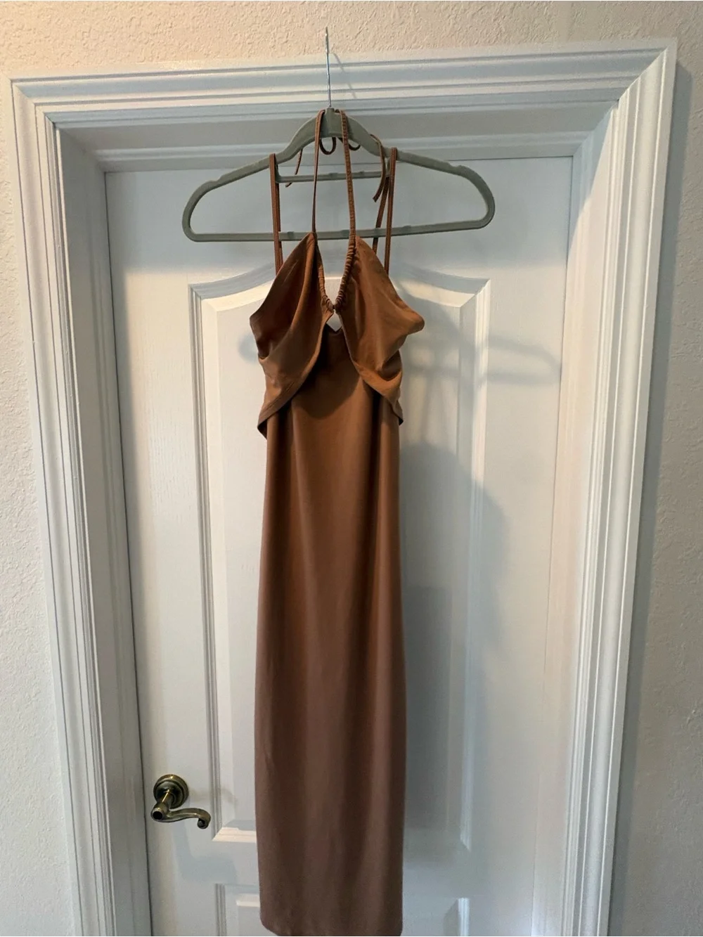 Abercrombie & Fitch Brown Maxi Halter Dress